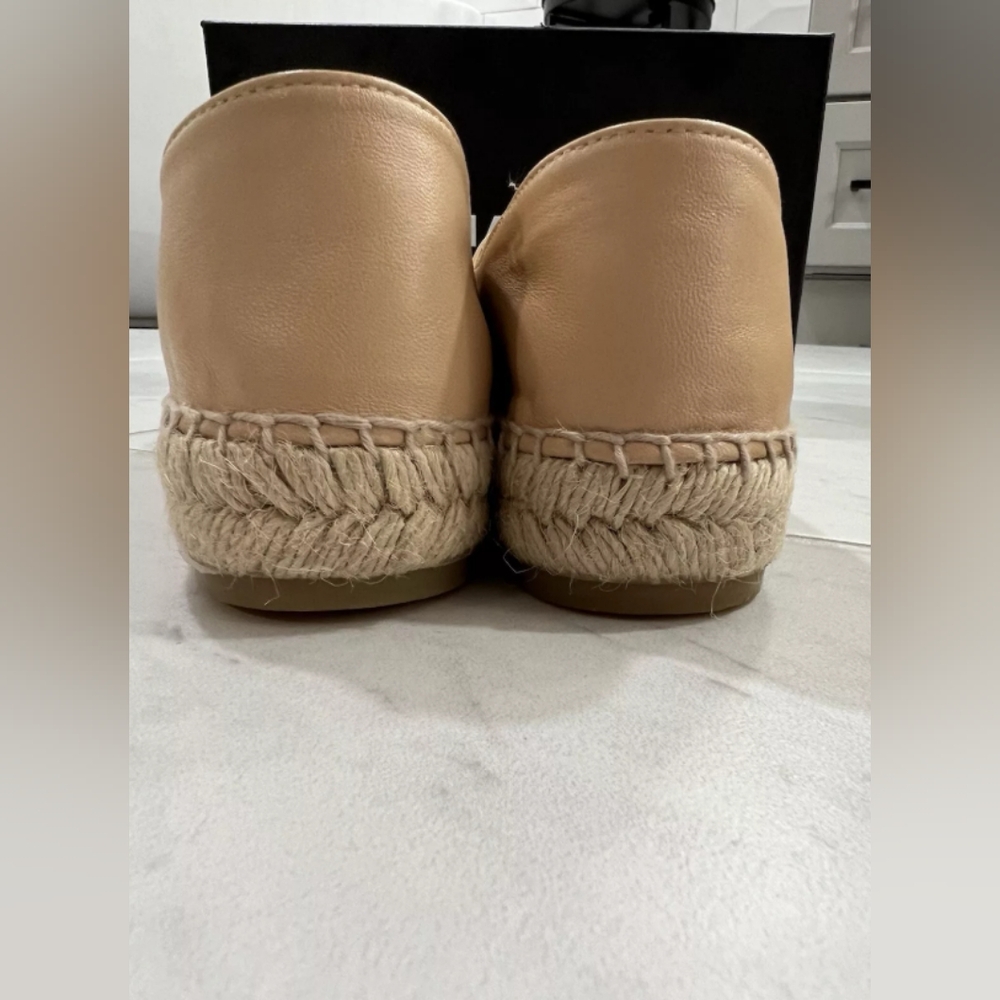 CHANEL Beige & Black Lambskin Espadrilles - Picture 4 of 8